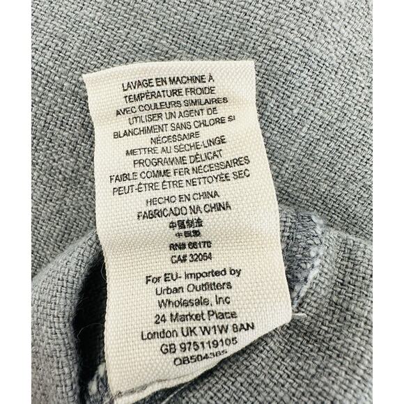 Free People Women Utility Shortalls Denim Blue Size Medium Tie Waist Cuff Sleeve - Picture 9 of 9